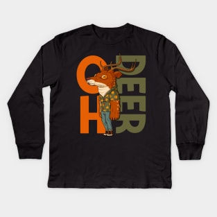 Oh Deer Kids Long Sleeve T-Shirt